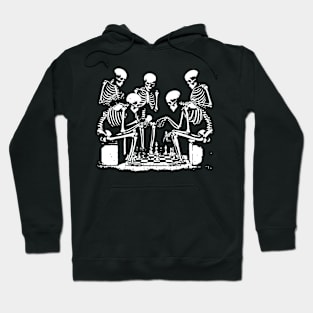 skeletons play chess Hoodie